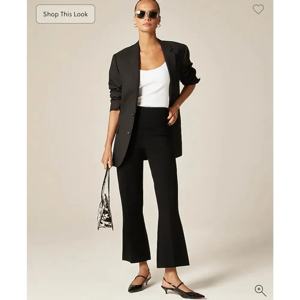 J. Crew New Delaney Kickout Sweater Pant Black NWT size XXL